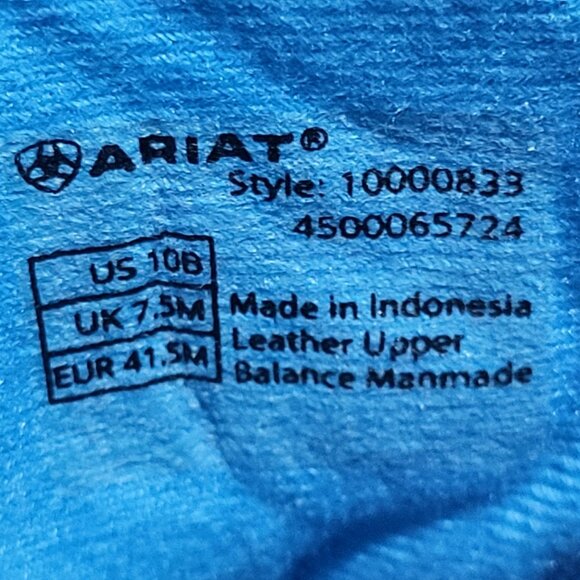 Ariat Fatbaby Womens Black Leather Cowboy Western Boot Size 10B - Picture 8 of 13